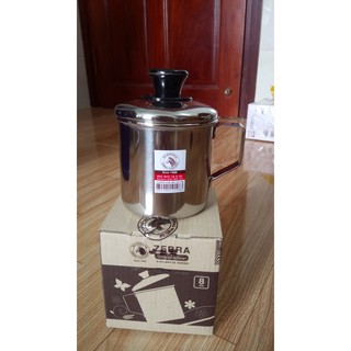 Ca Inox 304 có nắp đậy size 8 - Zebra - 400ml