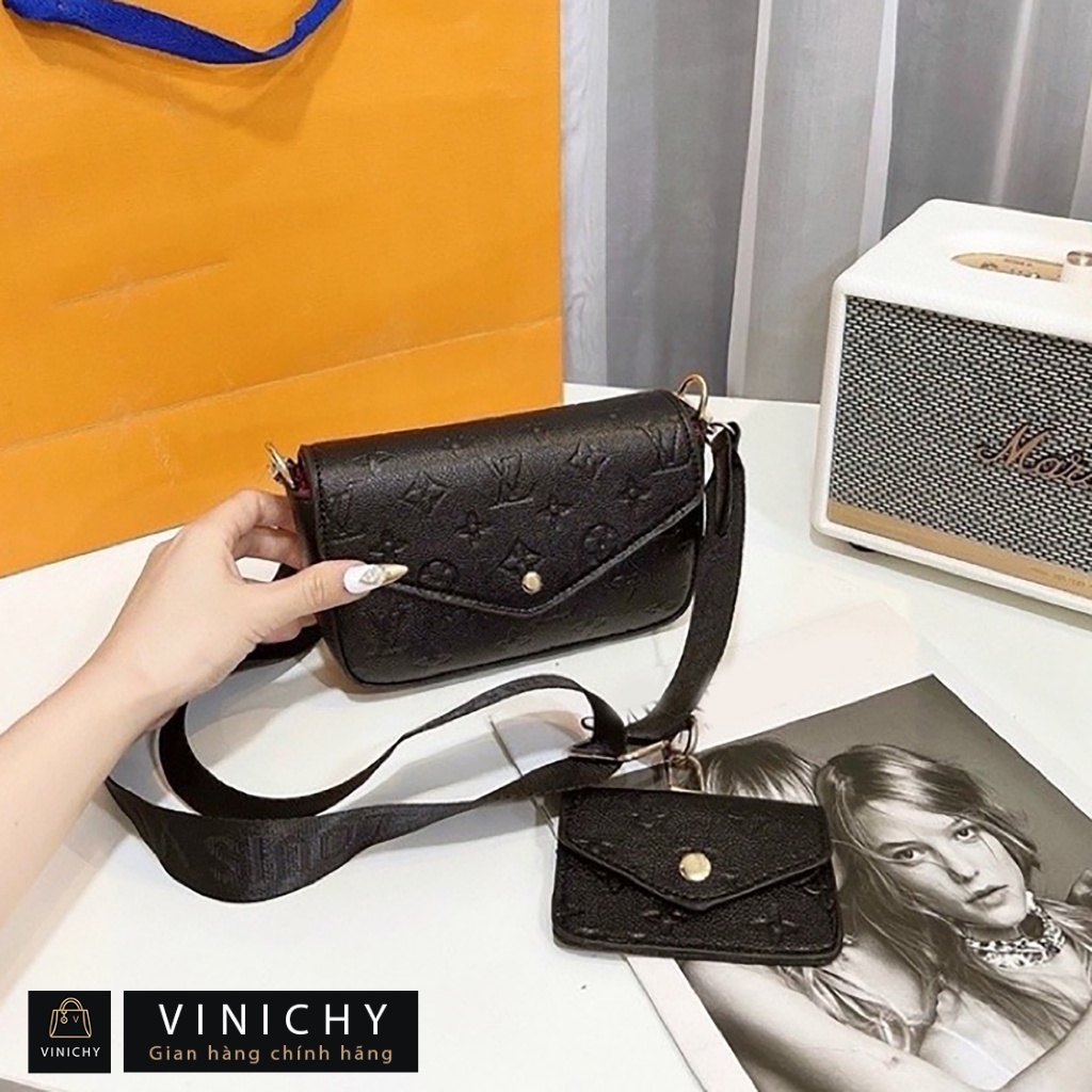 Túi xách nữ đeo chéo, đeo vai, túi đi chơi, đi học VINICHY, da đẹp, thời trang cao cấp size 20cm HA183