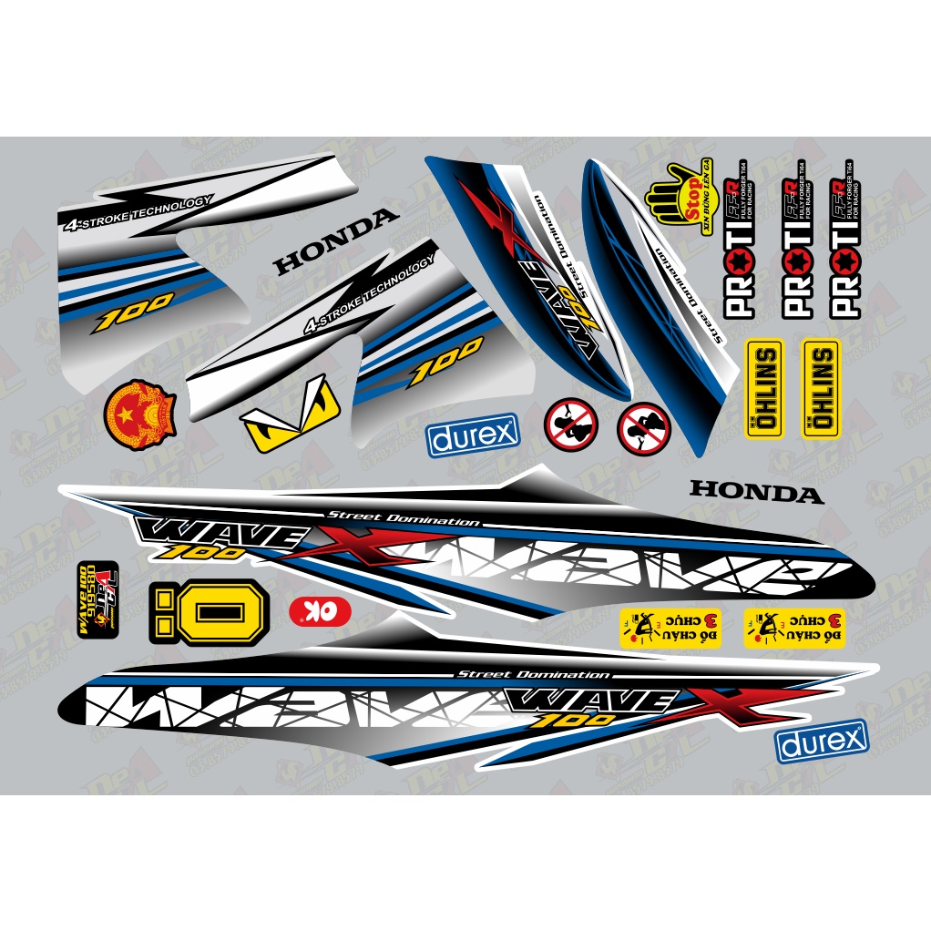 Tem rời Wave a 50 - 100 cc Đời 2006-2016 Mẫu wave X 919580