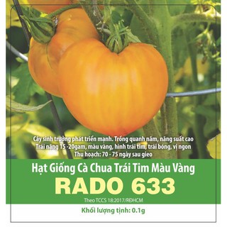 Hạt giống cà chua trái tim vàng Rado 633 - gói 0.1g