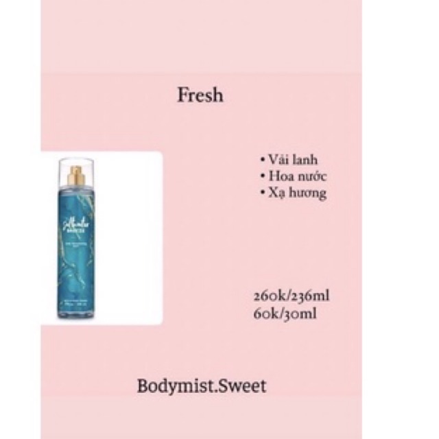 BODYMIST XỊT THƠM TOÀN THÂN CHIẾT 33ml SALTWATER