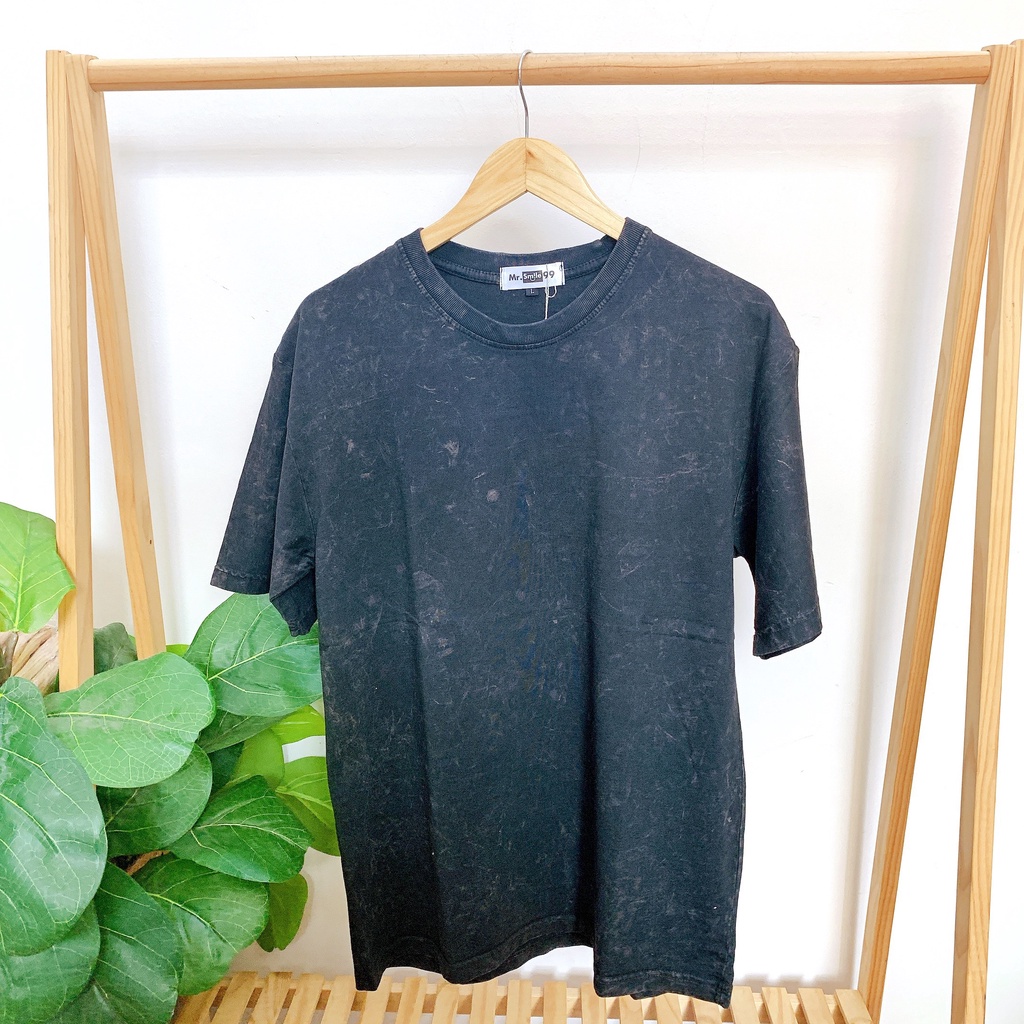 Áo Thun Phông Trơn Wash Basic Tay Lỡ Form Rộng Đen/Xám/Vàng/Nâu/Xanh Lá Unisex Nam Nữ Hot Trend Gen Z, Mr Smile 99 Shop