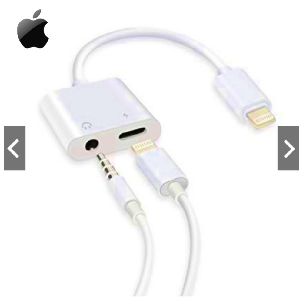 Jack Chuyển Đổi Chia Cổng Cho Iphone Chuẩn Apple Ra Cổng Lightning Và 3.5mm Giắc Chuyển Đổi Chia Cổng Vừa Sạc Vừa Nghe