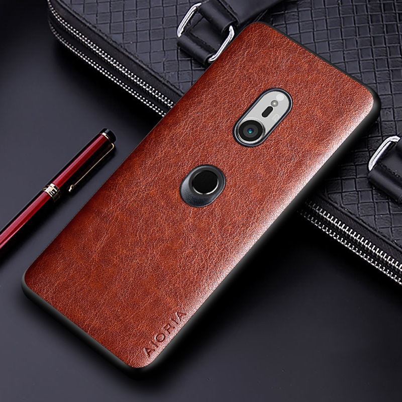 Sang Trọng Bao Da Điện Thoại pu Màu Trơn Phong Cách Doanh Nhân Cho sony xperia 1 xz3 xperia xz4 Ốp