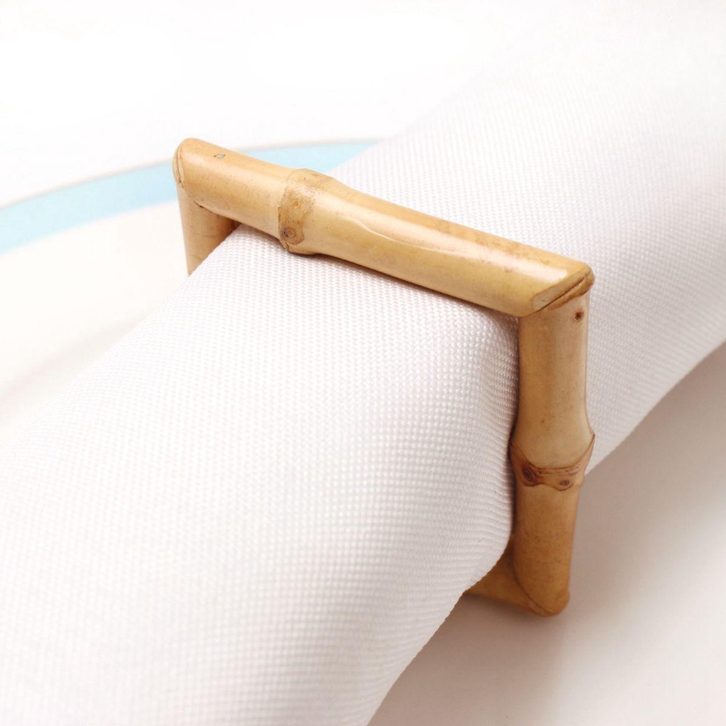 Lloyd Vòng Giữ Khăn Ăn Bằng Tre Tự Nhiên Handmade Có Khóa Gài Dùng Trong Khách Sạn Tiệc Tùng