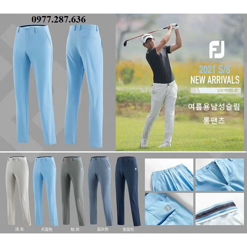 Quần dài golf nam Footjoy FJ tdài mascaw sang chảnh thoáng mát co dãn chống nhăn QD009