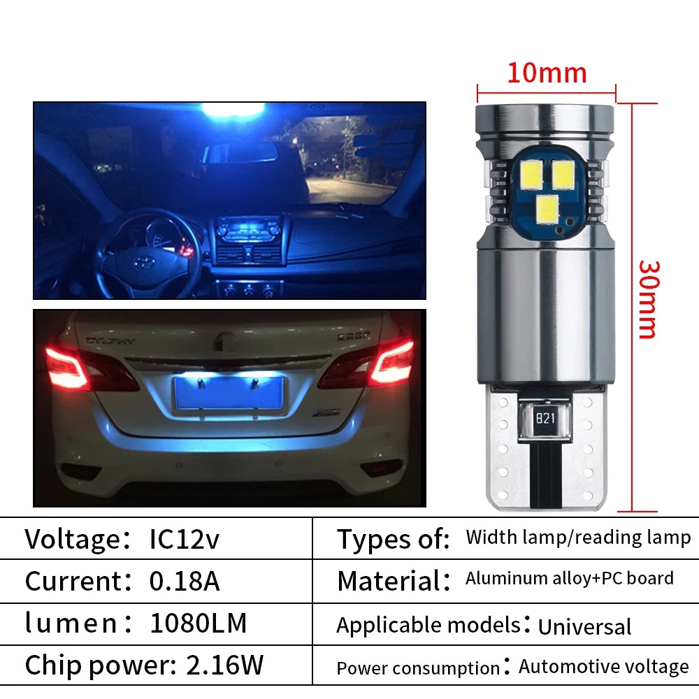 Bóng Đèn Led Chất Lượng Cao T10 W5W 2016 18smd Chuyên Dụng Cho Xe Hơi