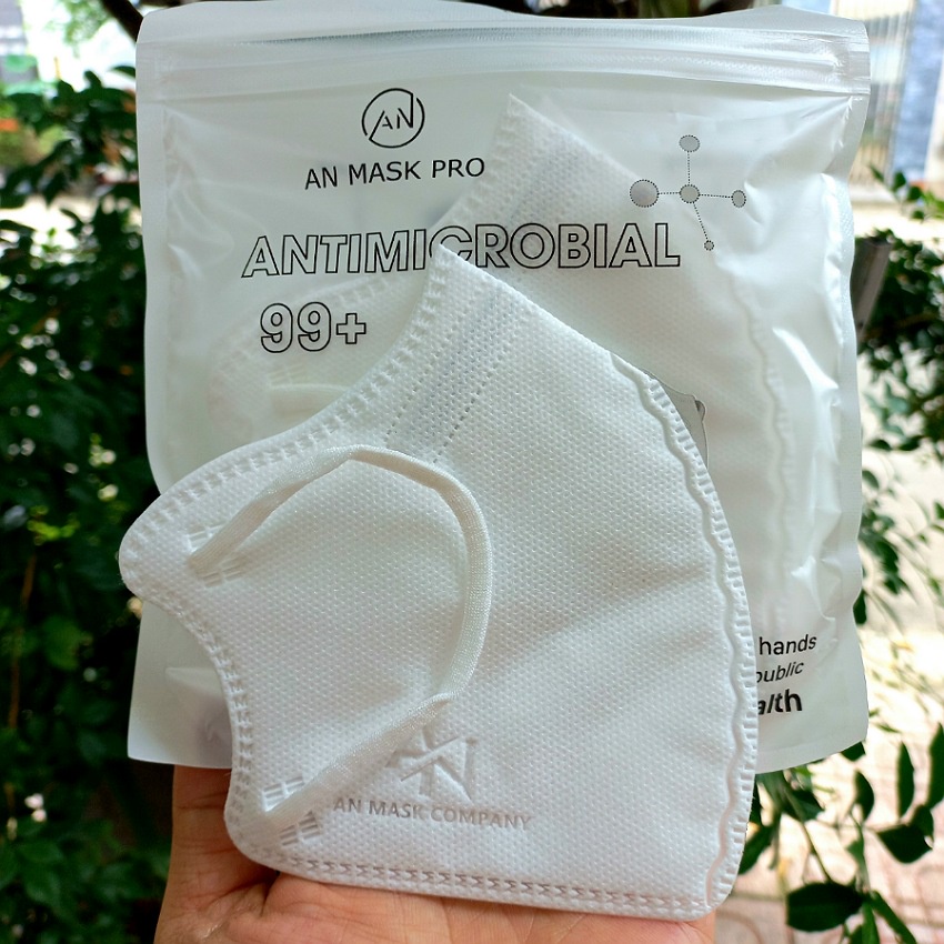 Khẩu trang N99 6d An Mask Pro, công nghệ nano 5 lớp lọc kháng khuẩn 99%, túi 10 cái, nhiều màu lựa chọn, cotienshop87