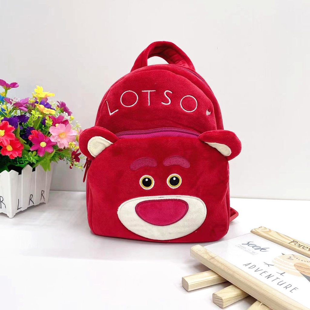 Gấu dâu Lotso Ba Lô GY4 Sanrio Kuromi Lotso Pikachu Kirby Sức Chứa Lớn In Họa Tiết Dễ Thương Cá Tính Thời Trang Cho Học Sinh