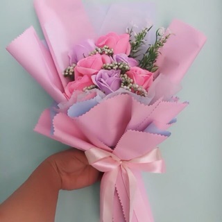 Bó hoa hồng sáp 7 bông sỉ 50k