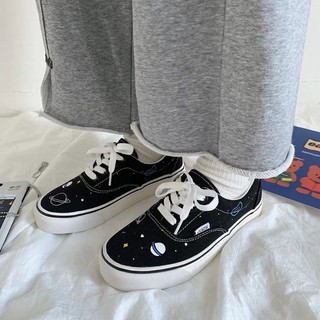 [SẴN] Giày ullzang họa tiết vũ trụ có ảnh thật shop tự chụp