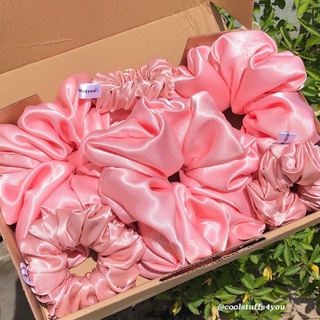 Buộc Tóc Scrunchies Lụa Mềm Mịn Nhiều Màu 3 Size
