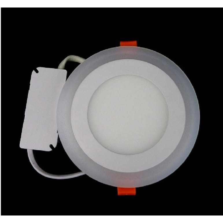 Đèn LED Panel âm trần thạch cao 6+3W tròn trắng viền xanh dương