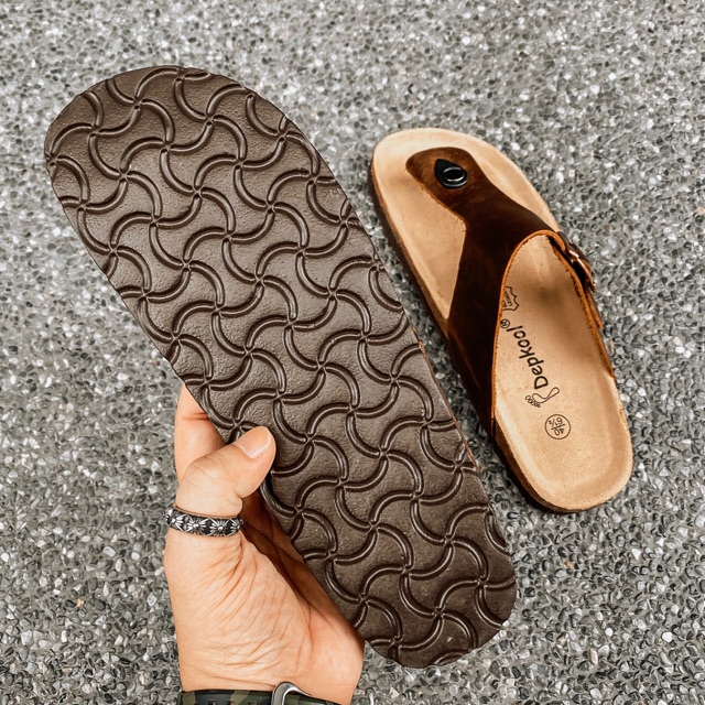 Dép Kẹp - Da nâu đậm | BigBuy360 - bigbuy360.vn