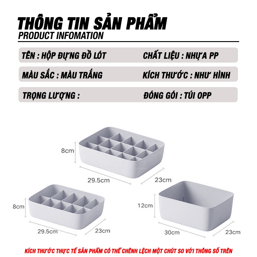 Ngăn Đựng Đồ Lót, Khay Nhựa 5 Ngăn Đựng Đồ Lót, Tất, Vớ – Loại Nhiều Ngăn Giúp Ngăn Nắp Nhà Cửa Và Tiết Kiệm Không Gian