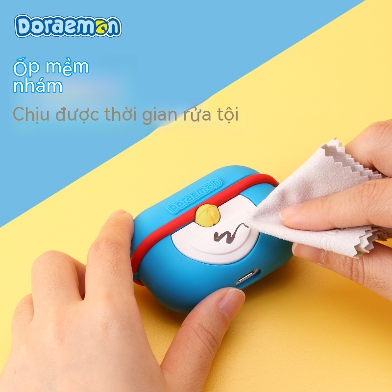 Hộp bảo vệ tai nghe Doraemon Airpods3 / Pro2 chất liệu silicon hoạt hình dễ thương Túi đựng tai nghe chống rơi trường hợp