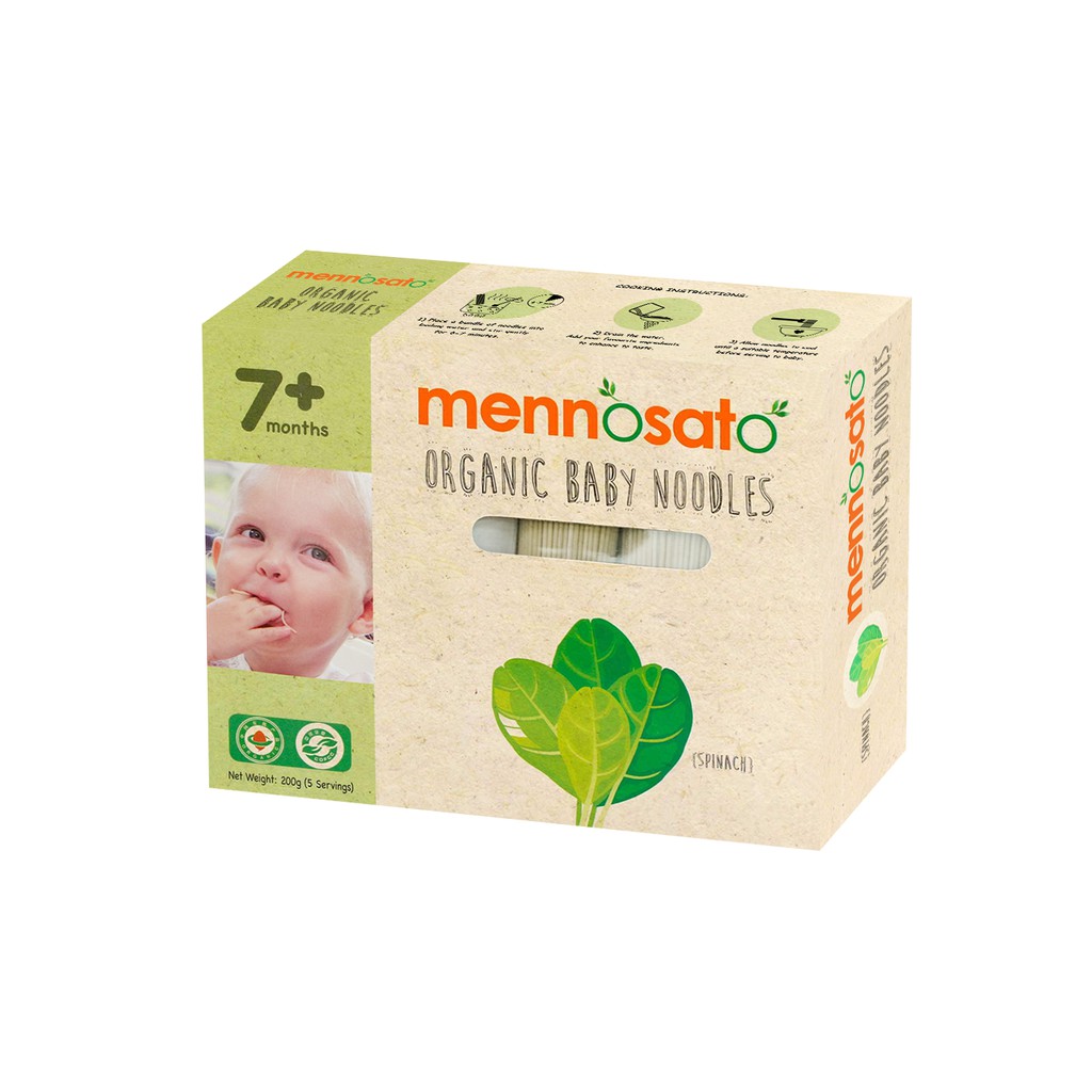 Mì ăn dặm hữu cơ cho bé từ 7 tháng tuổi Organic Baby Golden Noodle &amp; MenNoSato 200g - 300g