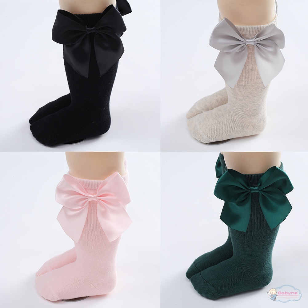 Tất Cotton Phối Ren Đính Nơ Dành Cho Bé Gái 0-3 Tuổi