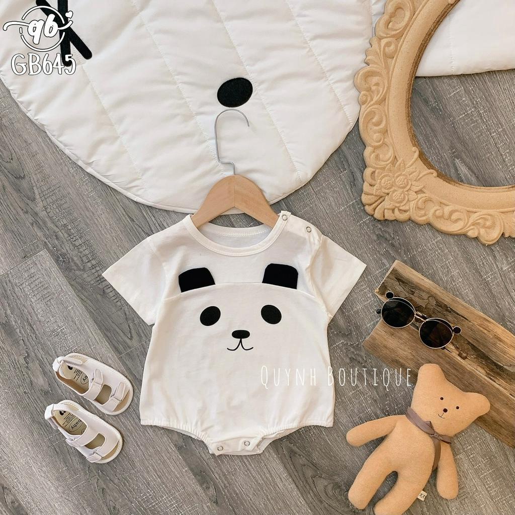 Quần áo sơ sinh  QUỲNH BOUTIQUE  Bodysuit  cho bé hoạ tiết gấu trúc 0-18M