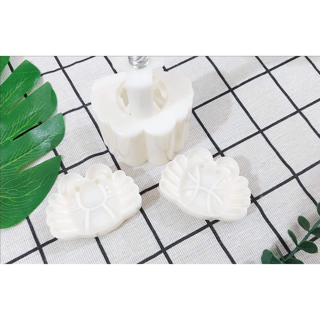 Khuôn trung thu lò xo 2 mặt Cua 50g⚡ HÀNG CAO CẤP ⚡ khuôn nhấn làm bánh mẫu mới