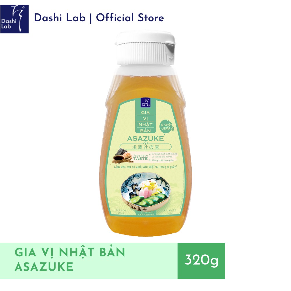 Gia vị muối chua rau củ Asazuke Nhật Bản - Dashi Lab - 320g/chai