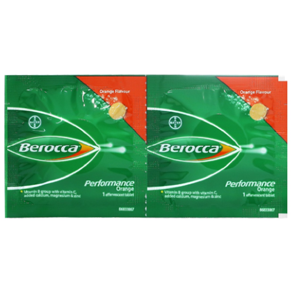 [Grocery gift] Viên sủi bổ sung Vitamin Berocca Performance Mango vỉ 2 viên