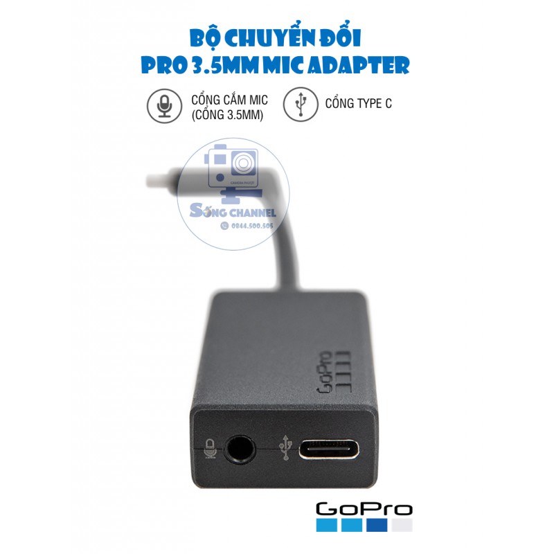 Mic Adapter Gopro Pro 3.5mm Bộ Chuyển Đổi Cắm Mic