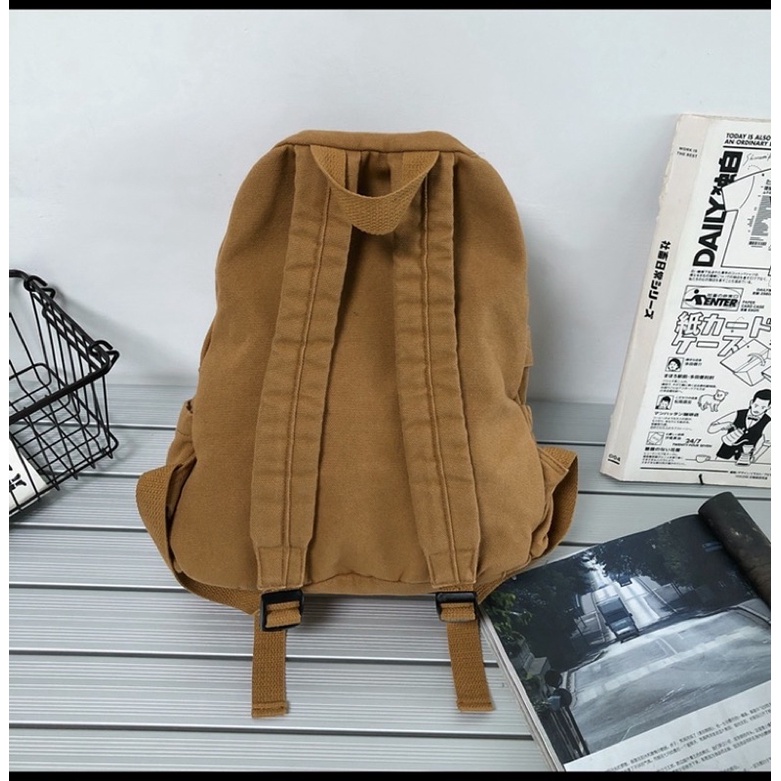 COMBO BALO VINTAGE CANVAS + LOGO CÀI + KẸP GỖ, SỔ TAY MINI, STICKER DÁN,.. ]