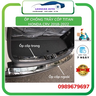 Ốp Chống Trầy Cốp Xe HONDA CRV 2018 - 2022, bộ ốp trầy cốp trong và ngoài Titan cao cấp