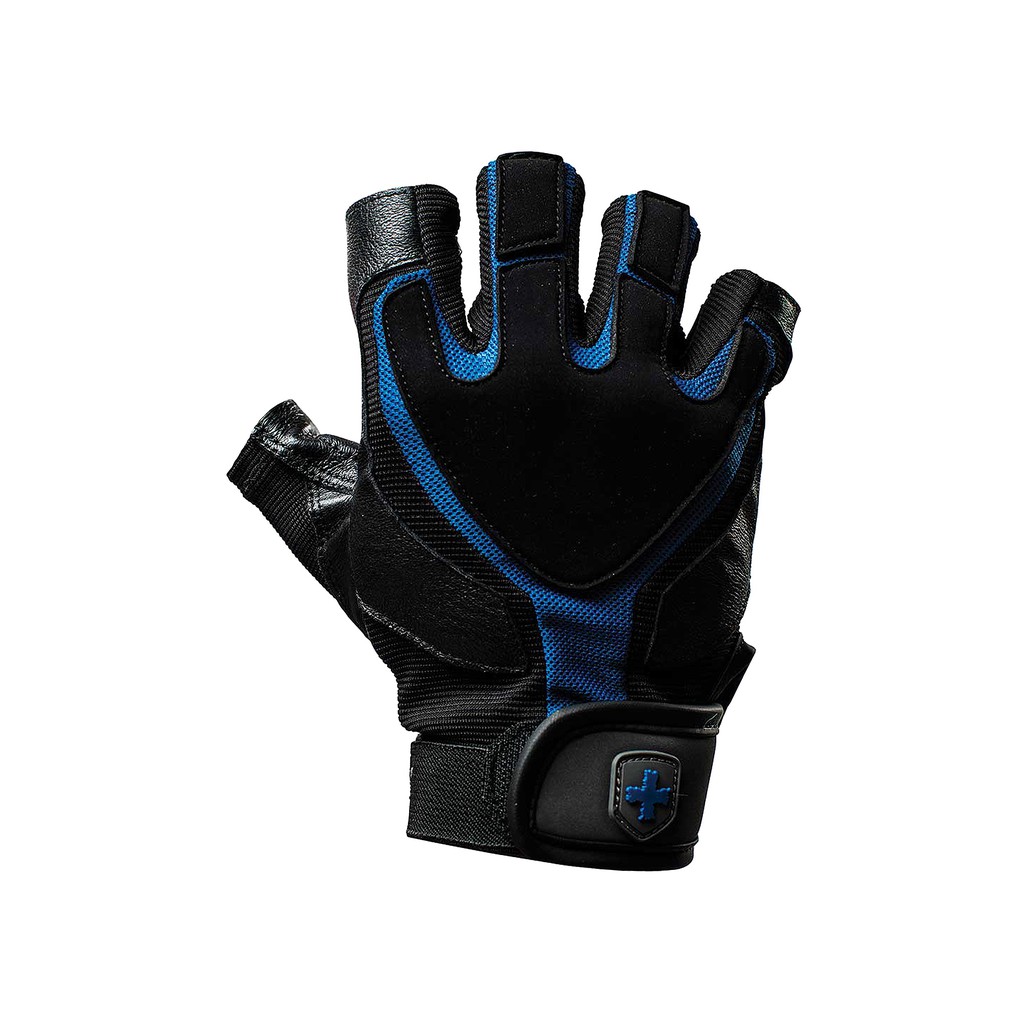 Găng tay tập gym nam Harbinger M_Training Grip Gloves_Black-Blue