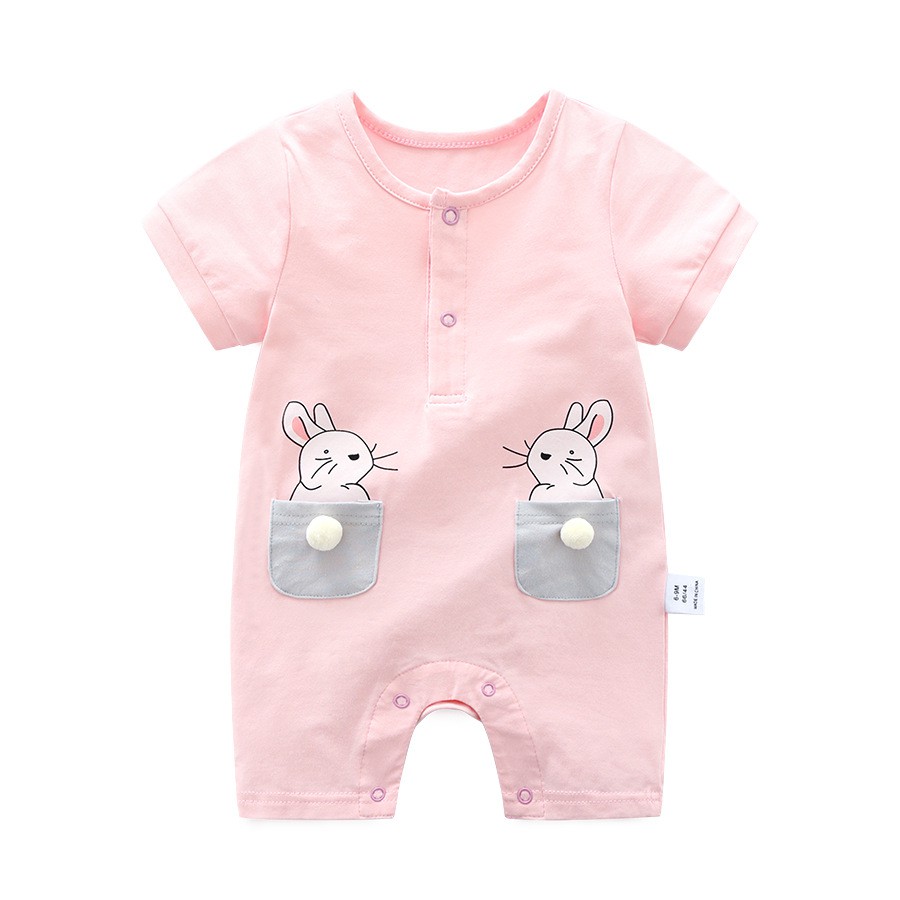 Bộ Body áo liền quần mùa hè cho bé sơ sinh Calcy B011H