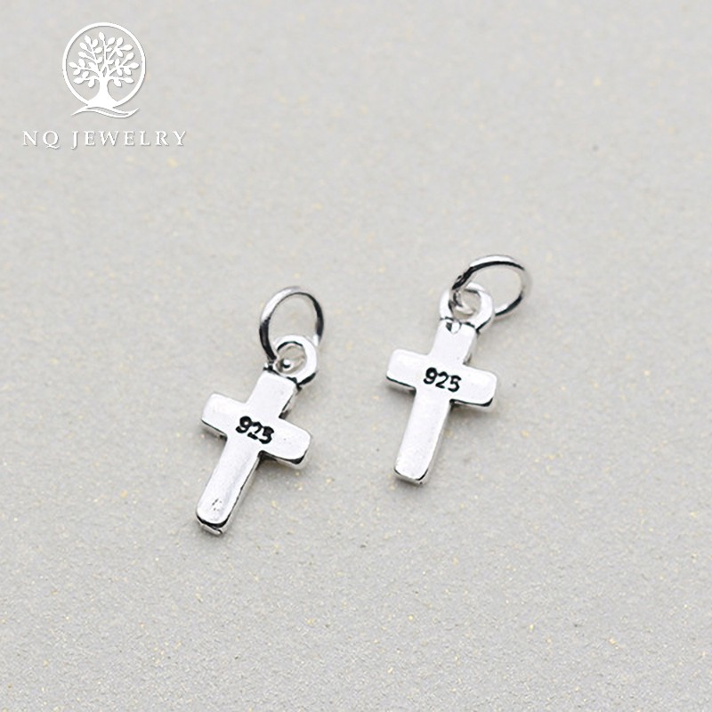 Combo 5 charm bạc thánh giá treo 10*5.4mm - Ngọc Qúy Gemstones
