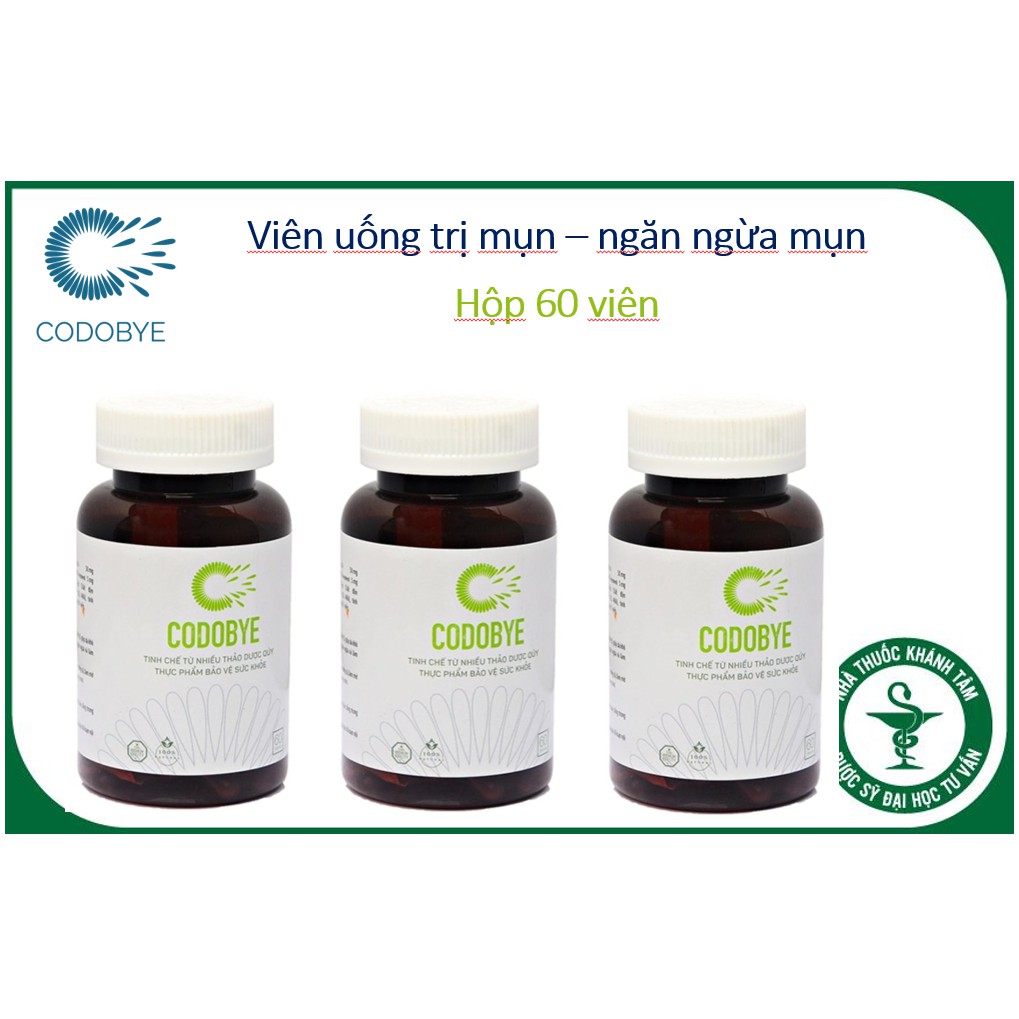 ✅ [CHÍNH HÃNG] Viên Uống Mụn CODOBYE ® hộp 60v - Thảo Dược An Toàn