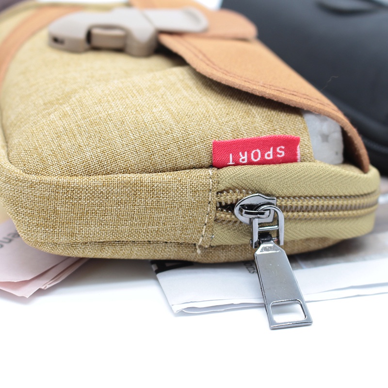 Túi Canvas Đeo Hông Đựng Điện Thoại / Tiền Xu Tiện Lợi