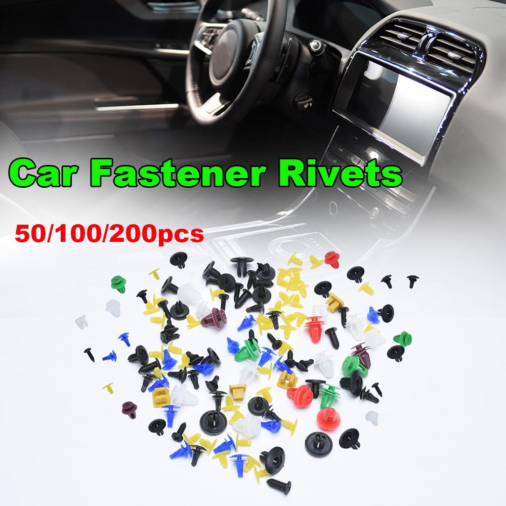 Set 50 / 100 / 200 Kẹp Cố Định Bảng Điều Khiển Cửa Xe Hơi Nhiều Màu Sắc Tiện Dụng