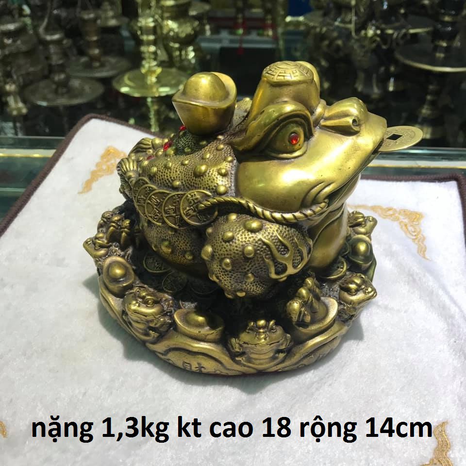 Cóc ngậm tiền (Thiềm thừ) bằng đồng vàng | BigBuy360 - bigbuy360.vn