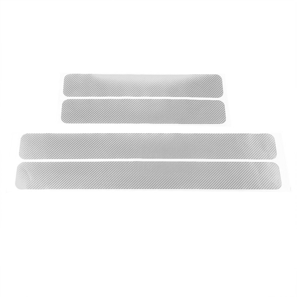 4 Miếng Dán 3d Bằng Sợi Các Bon Chống Trầy Cho Cửa Xe Hơi