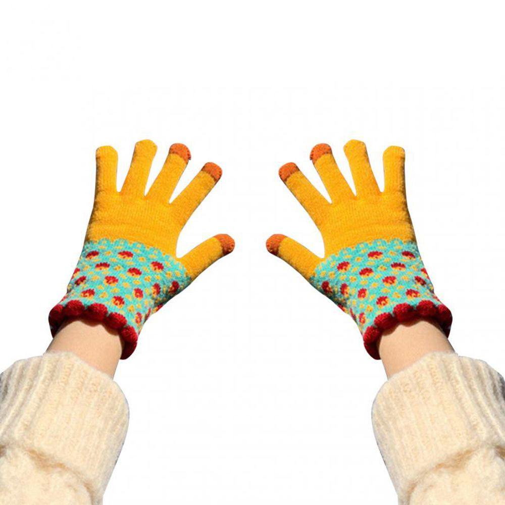 IVORY Găng Tay Lái Xe Trượt Tuyết Hình Sóng Có Thể Chạm Màn Hình Cảm Ứng