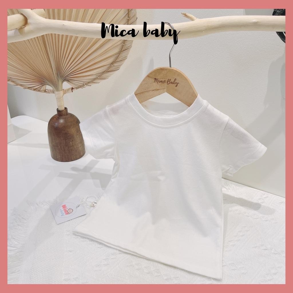 Áo cotton cộc tay trẻ em, áo ngắn tay mặc hè thoáng mát cho bé Mica Baby QA28