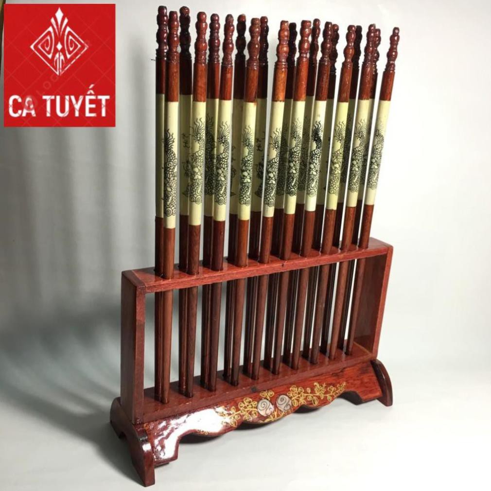 BỘ ĐŨA THỜ GỖ HƯƠNG KHẢM 10 ĐÔI CẮM ĐỨNG - LOẠI CAO CẤP CHẮC CHẮN, DÀY DẶN