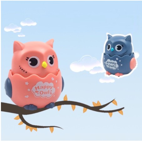 Đồ Chơi Trẻ Em Chạy Cót Vui Nhộn, Thú Vị Chim Cú Mèo Đáng Yêu Dễ Thương, Nhựa ABS An Toàn, Nhấn Là Chạy