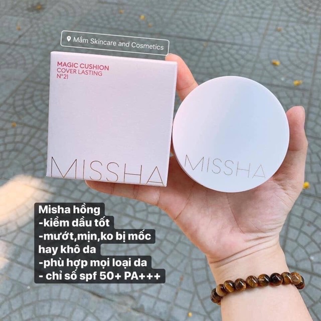 Phấn nước, cushion missha vỏ hồng