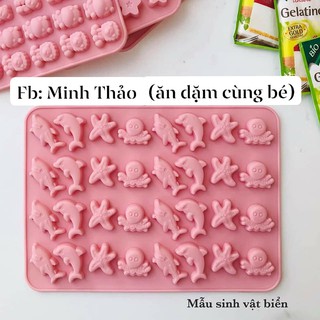 (Tặng kèm ống bơm) Khuôn silicon làm kẹo dẻo chip chip_nhiều hình