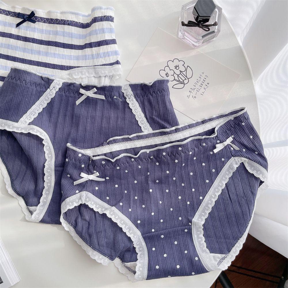 OCEANMAP Quần Lót Nữ Lưng Vừa Họa Tiết Trái Tim Gợi Cảm