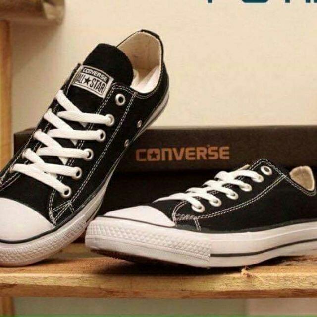 Giày converse đen trắng cổ thấp