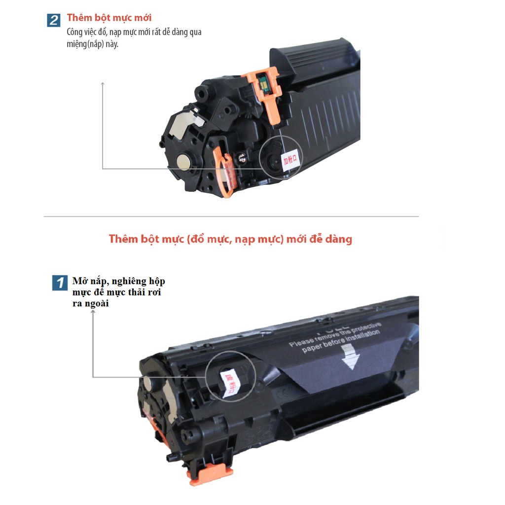Hộp mực máy in canon 6230D có lỗ đổ mực