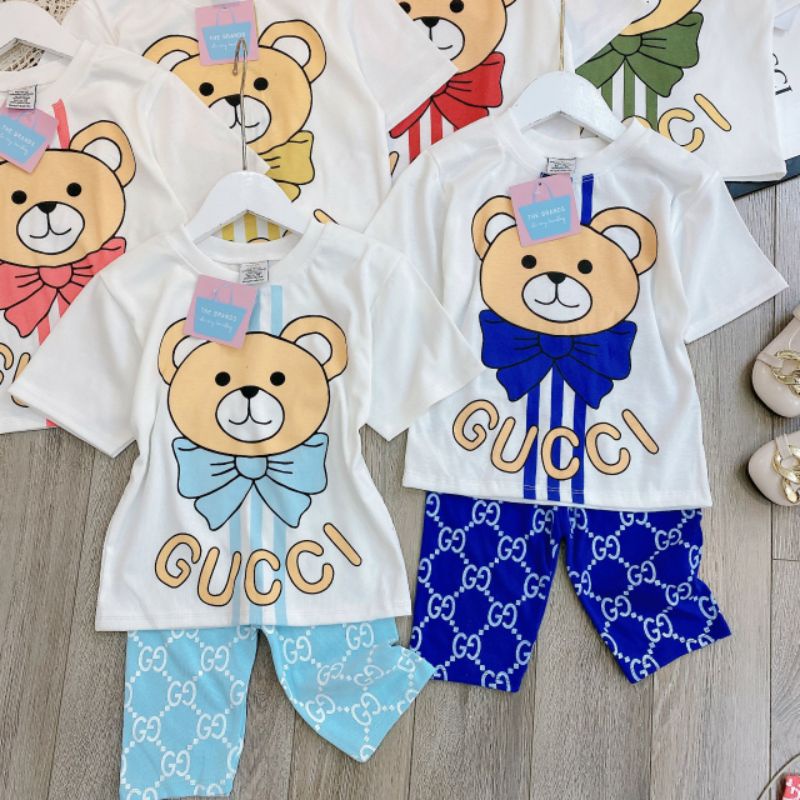 Bộ cotton size đại Gu CCi cho bé gái (20-30kg)