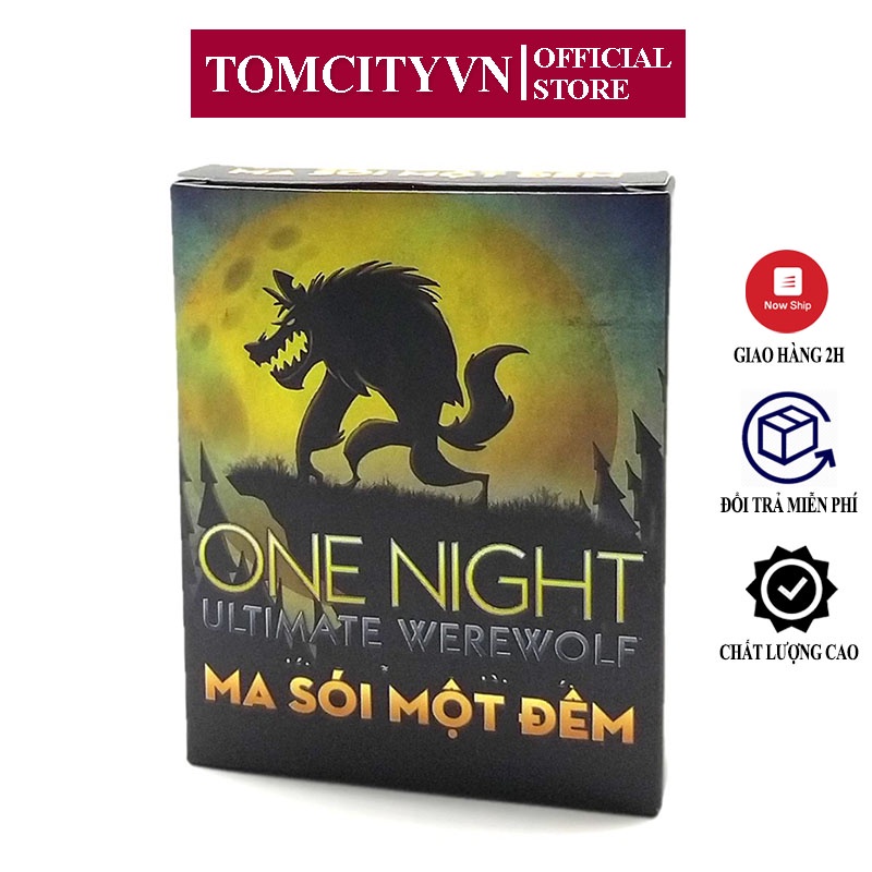 Ma sói one night việt hóa TomcityVN Board game ma sói 16 lá bài mở rộng tới 10 người chơi