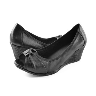 Giày cao gót nữ da bò thật siêu mềm hở mũi đế xuồng 5cm VNXK 5P03D