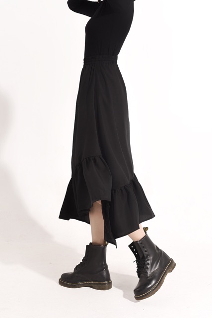 Chân váy dài xếp ly đuôi lệch tà NHÀ BẠCH TUỘC ( OHZ HILOW SKIRT ) | BigBuy360 - bigbuy360.vn
